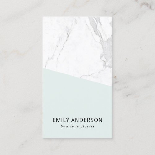 ELEGANT SOFT AQUA BLUE MARBLE TEXTURE PROFESSIONAL BUSINESS CARD