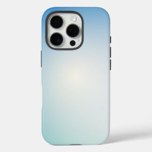  Elegant Soft Blue & White Ombre  iPhone 16 Pro Case