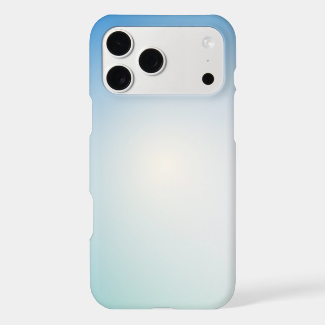 Elegant Soft Blue & White Ombre  Case-Mate iPhone Case (Back)