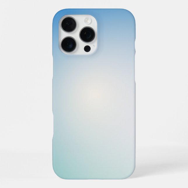  Elegant Soft Blue & White Ombre  iPhone Case (Back)