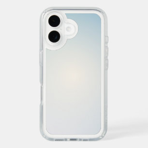 Elegant Soft Blue & White Ombre iPhone 16 Case