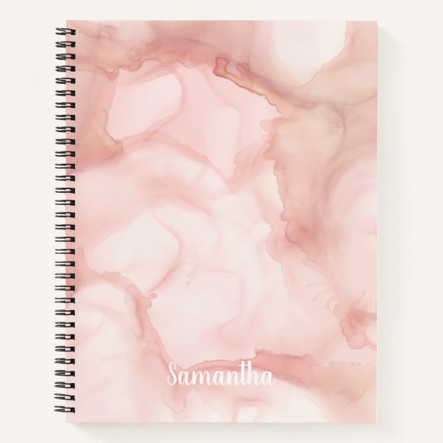Elegant Soft Blush Pink Pastel Notebook Journal  (Front)