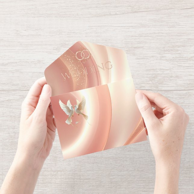 Elegant Soft Blush Wedding Invitation (Opening)