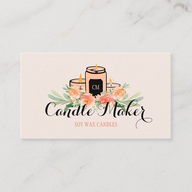Elegant Soft Candle Soy Wax Homemade Business Card
