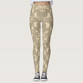 Elegant Soft Color Leggings with Seamless Decor Pa