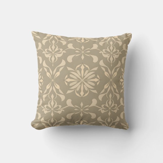 Elegant Soft Color Repeating Pattern Pillow (Front)
