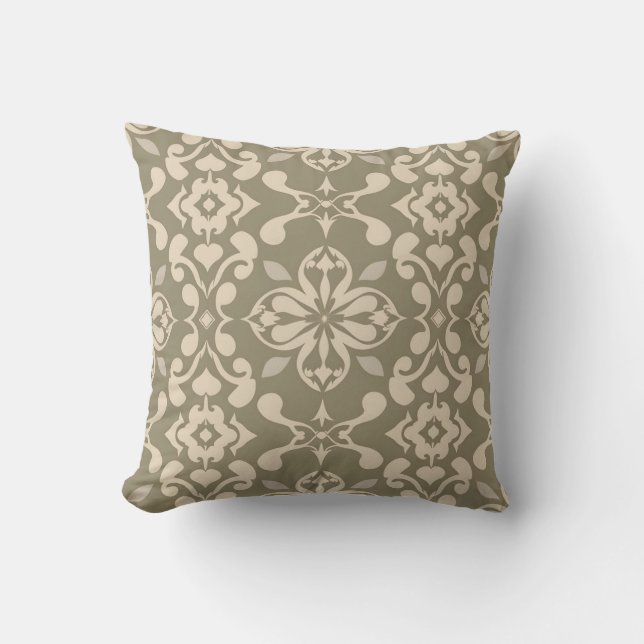 Elegant Soft Color Repeating Pattern Pillow (Front)