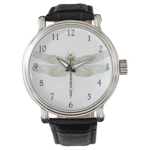 Elegant soft Dragonfly line drawing Watch