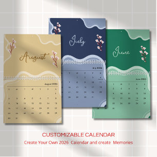 Elegant Soft Floral Aesthetic Calendar