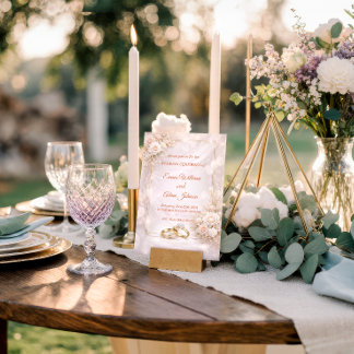 Elegant Soft Floral Wedding Invitation