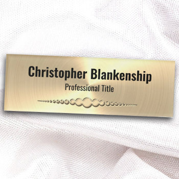 Elegant Soft Gold Detail Art Personalized Name Tag by Exit178 at Zazzle