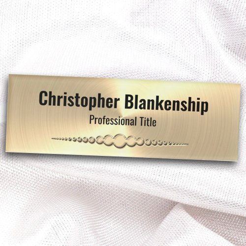 Elegant Soft Gold Detail Art Personalized Name Tag