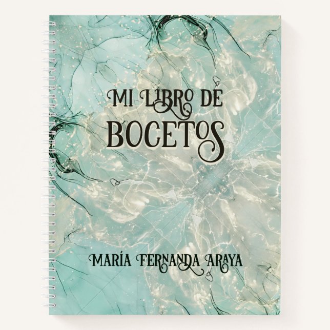 Elegant soft green sketching book for her (Front)