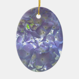 Elegant soft light purple floral purple hydrangeas ceramic ornament