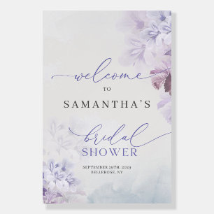 Elegant soft pastel purple lilac bridal shower foam board