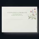Elegant Soft Pastel Wildflower Botanical Wedding Envelope<br><div class="desc">Elegant  wedding invitation envelope featuring a beautiful watercolor wildflower frame in soft pastels. Perfect for a romantic,  nature-inspired celebration or garden-themed wedding. For customization or additional products featuring this design,  please feel free to contact me.</div>