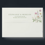 Elegant Soft Pastel Wildflower Botanical Wedding Envelope<br><div class="desc">Elegant  wedding invitation envelope featuring a beautiful watercolor wildflower frame in soft pastels. Perfect for a romantic,  nature-inspired celebration or garden-themed wedding. For customization or additional products featuring this design,  please feel free to contact me.</div>