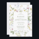 Elegant Soft Pastel Wildflower Botanical Wedding   Invitation<br><div class="desc">Elegant  wedding invitation featuring a beautiful watercolor wildflower frame in soft pastels. Perfect for a romantic,  nature-inspired celebration or garden-themed wedding. For customization or additional products featuring this design,  please feel free to contact me.</div>