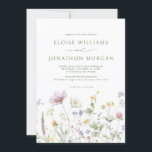 Elegant Soft Pastel Wildflower Botanical Wedding   Invitation<br><div class="desc">Elegant  wedding invitation featuring a beautiful watercolor wildflower frame in soft pastels. Perfect for a romantic,  nature-inspired celebration or garden-themed wedding. For customization or additional products featuring this design,  please feel free to contact me.</div>