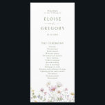 Elegant Soft Pastel Wildflower Botanical Wedding Program<br><div class="desc">Elegant  wedding program featuring a beautiful watercolor wildflower frame in soft pastels. Perfect for a romantic,  nature-inspired celebration or garden-themed wedding. For customization or additional products featuring this design,  please feel free to contact me.</div>
