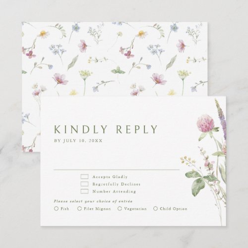 Elegant Soft Pastel Wildflower Botanical Wedding