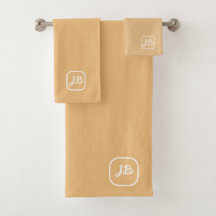 Elegant Soft Peach Monogramed Personalized