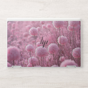 Elegant Soft Pink Botanical Floral Field Aesthetic HP Laptop Skin
