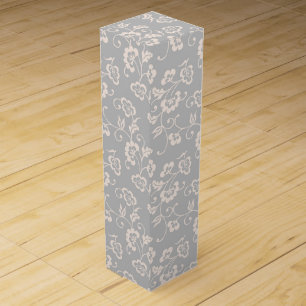 Elegant Soft Pink Botanical Floral Pattern Wine Box