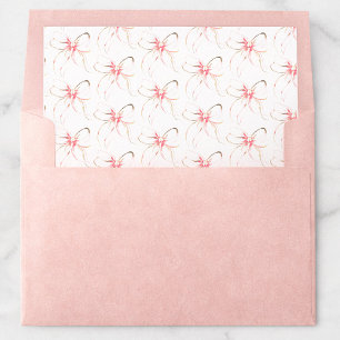Elegant Soft Pink Bow Baptism Envelope Liner