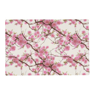 Elegant Soft Pink Cherry Blossom Florals  Wrapping Placemat