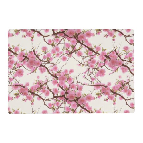 Elegant Soft Pink Cherry Blossom Florals  Wrapping Placemat
