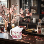 Elegant Soft Pink Cherry Blossom Florals  Wrapping Teapot<br><div class="desc">Elegant Sakura Blossom Porcelain Teapot - Serene Pink Floral Elegance Infuse your tea times with the delicate beauty of our Sakura Blossom Porcelain Teapot. Adorned with soft pink cherry blossoms, this teapot brings a touch of spring's splendor into your home. Perfect for Lunar New Year celebrations or as a sophisticated...</div>