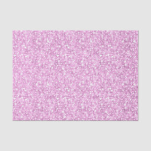 Elegant Soft Pink Faux Glitter & Sparkles Tissue Paper