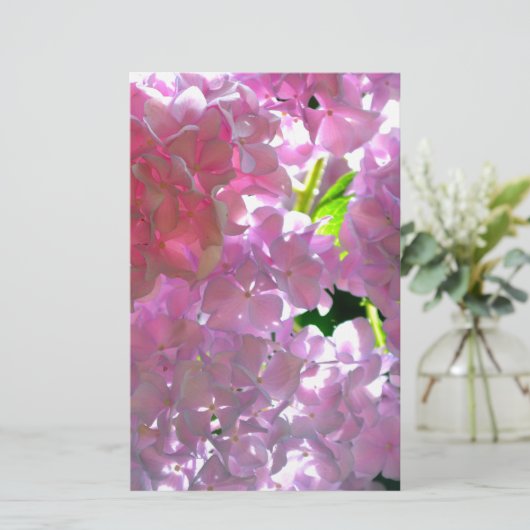 Elegant soft pink florals pink hydrangeas roses (Standing Front)