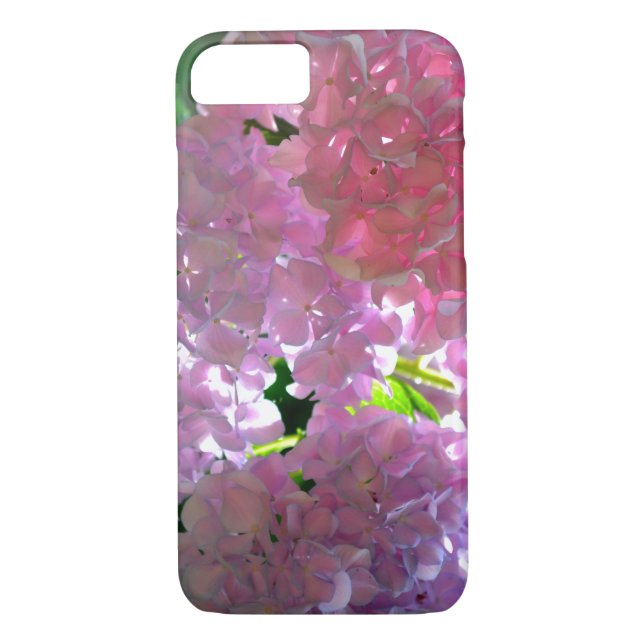 Elegant soft pink florals pink hydrangeas roses Case-Mate iPhone case (Back)