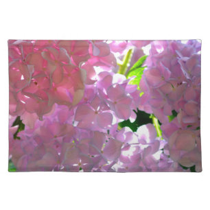 Elegant soft pink florals pink hydrangeas roses placemat