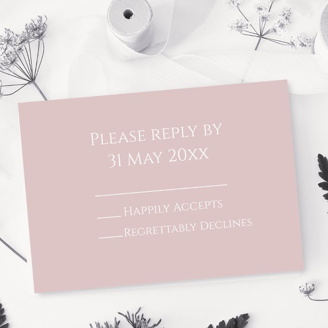 Elegant Soft Pink RSVP insert (Creator Uploaded)
