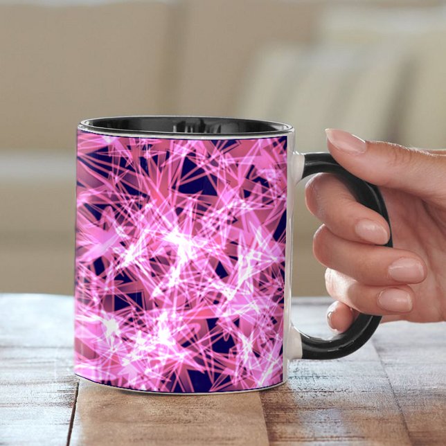 Elegant Soft Pink Textile Galaxy Inspired Art  Mug (Creator Uploaded)