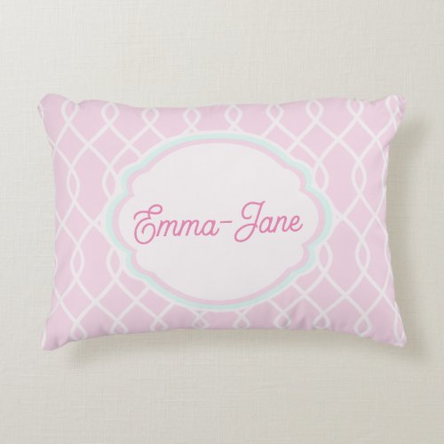 Elegant Soft Pink Wave Pattern Accent Pillow