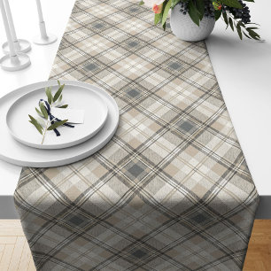 Elegant Soft Toned Geometric Table Runner Balanced