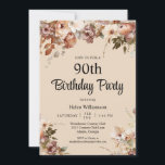 Elegant Soft Watercolor Pink Floral 90th Birthday Invitation<br><div class="desc">Elegant Soft Watercolor Pink Floral 90th Birthday Invitation
This elegant 90th surprise birthday party invitation is perfect for your special event! This design features beautiful pink watercolor flowers. The custom typography is trendy and elegant!</div>