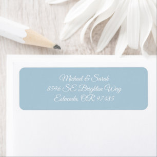 Elegant Soft Winter Blue Return Address Label