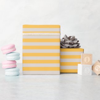 Elegant Soft Yellow Light Grey Cream Stripes