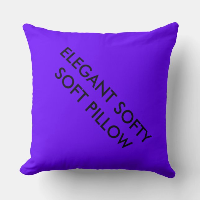 Elegant softy soft polyester throw pillow (Front)