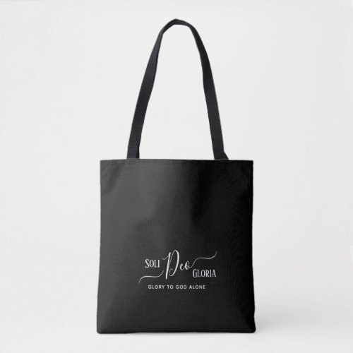 Elegant SOLI DEO GLORIA Personalized  Tote Bag