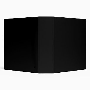 Elegant Solid Black 3 Ring Binder