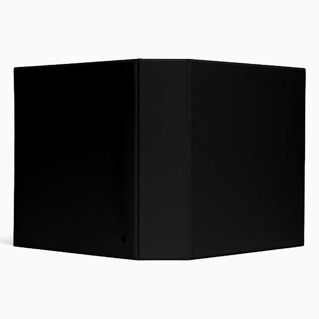 Elegant Solid Black 3 Ring Binder (Background)