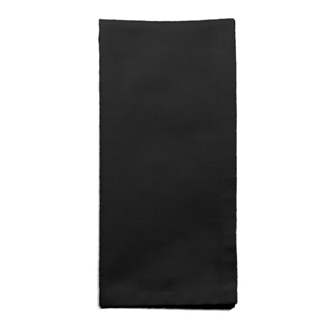 Elegant Solid Black Cloth Napkin (Folded)