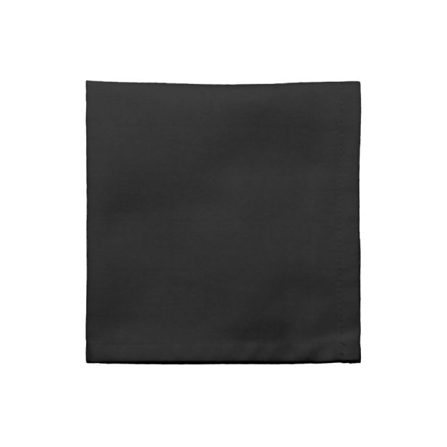 Elegant Solid Black Cloth Napkin (Quarter Fold)
