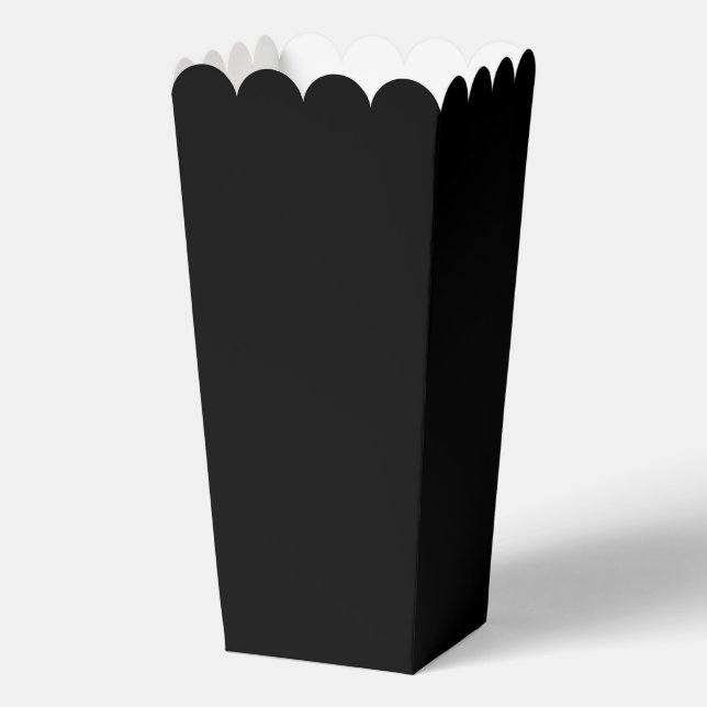 Elegant Solid Black Favor Boxes (Front)